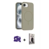 MARSİLYAN™- iPhone 16E Kılıf Yankı Form Serisi - Siyah Bilvis Hayalet Cam Ekran Koruyucu + Bilvis Titan Kamera Lens - BZ