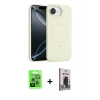 MARSİLYAN™- iPhone 16E Kılıf Yankı Form Serisi - Siyah Bilvis Hayalet Cam Ekran Koruyucu + Raze Metal Kamera Lens - GS