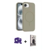 MARSİLYAN™- iPhone 16E Kılıf Yankı Form Serisi - Siyah Bilvis Hayalet Cam Ekran Koruyucu + Bilvis Titan Kamera Lens - RW