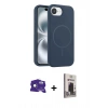 MARSİLYAN™- iPhone 16E Kılıf Yankı Form Serisi - Siyah Bilvis Hayalet Cam Ekran Koruyucu + Bilvis Titan Kamera Lens - RW