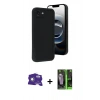 MARSİLYAN™- iPhone 16E Kılıf Yankı Yansıma Özel Seri - Şeffaf 360 Full Body Arka Koruyucu + Beyaz Bilvis Titan Kamera Lens