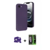 MARSİLYAN™- iPhone 16E Kılıf Yankı Yansıma Özel Seri - Şeffaf 360 Full Body Arka Koruyucu + Bilvis Titan Kamera Lens - BZ