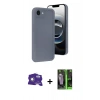 MARSİLYAN™- iPhone 16E Kılıf Yankı Yansıma Özel Seri - Şeffaf 360 Full Body Arka Koruyucu + Bilvis Titan Kamera Lens - BZ
