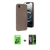 MARSİLYAN™- iPhone 16E Kılıf Yankı Yansıma Özel Seri - Şeffaf 360 Full Body Arka Koruyucu + Raze Metal Kamera Lens - GS