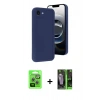 MARSİLYAN™- iPhone 16E Kılıf Yankı Yansıma Özel Seri - Şeffaf 360 Full Body Arka Koruyucu + Raze Metal Kamera Lens - GS