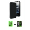 MARSİLYAN™- iPhone 16E Kılıf Yankı Yansıma Özel Seri - Şeffaf 360 Full Body Arka Koruyucu + Raze Metal Kamera Lens - GS