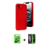 MARSİLYAN™- iPhone 16E Kılıf Yankı Yansıma Özel Seri - Şeffaf 360 Full Body Arka Koruyucu + Raze Metal Kamera Lens - GS