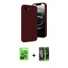 MARSİLYAN™- iPhone 16E Kılıf Yankı Yansıma Özel Seri - Şeffaf 360 Full Body Arka Koruyucu + Raze Metal Kamera Lens - GS