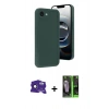 MARSİLYAN™- iPhone 16E Kılıf Yankı Yansıma Özel Seri - Şeffaf 360 Full Body Arka Koruyucu + Bilvis Titan Kamera Lens - SH