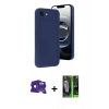 MARSİLYAN™- iPhone 16E Kılıf Yankı Yansıma Özel Seri - Şeffaf 360 Full Body Arka Koruyucu + Bilvis Titan Kamera Lens - SH