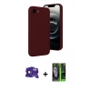 MARSİLYAN™- iPhone 16E Kılıf Yankı Yansıma Özel Seri - Şeffaf 360 Full Body Arka Koruyucu + Bilvis Titan Kamera Lens - SH