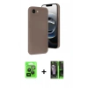 MARSİLYAN™- iPhone 16E Kılıf Yankı Yansıma Özel Seri - Şeffaf 360 Full Body Arka Koruyucu + Raze Metal Kamera Lens - SH
