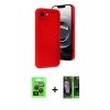 MARSİLYAN™- iPhone 16E Kılıf Yankı Yansıma Özel Seri - Şeffaf 360 Full Body Arka Koruyucu + Raze Metal Kamera Lens - SH