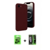 MARSİLYAN™- iPhone 16E Kılıf Yankı Yansıma Özel Seri - Şeffaf 360 Full Body Arka Koruyucu + Raze Metal Kamera Lens - SH