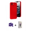 MARSİLYAN™- iPhone 16E Kılıf Yankı Yansıma Özel Seri - Siyah Bilvis 3D Cam Ekran Koruyucu + Bilvis Titan Kamera Lens - SH