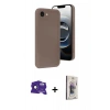 MARSİLYAN™- iPhone 16E Kılıf Yankı Yansıma Özel Seri - Siyah Bilvis 3D Cam Ekran Koruyucu + Bilvis Titan Kamera Lens - SH