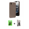 MARSİLYAN™- iPhone 16E Kılıf Yankı Yansıma Özel Seri - Siyah Bilvis Hayalet Cam Ekran Koruyucu + Raze Metal Kamera Lens - SH