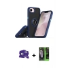 MARSİLYAN™- iPhone 16E Kılıf Yörünge Çizgi - Şeffaf 360 Full Body Arka Koruyucu + Bilvis Titan Kamera Lens - RW