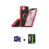 MARSİLYAN™- iPhone 16E Kılıf Yörünge Çizgi - Şeffaf 360 Full Body Arka Koruyucu + Bilvis Titan Kamera Lens - RW