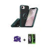 MARSİLYAN™- iPhone 16E Kılıf Yörünge Çizgi - Şeffaf 360 Full Body Arka Koruyucu + Bilvis Titan Kamera Lens - SH