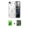 MARSİLYAN™- iPhone 16E Kılıf Yörünge Form - Şeffaf 360 Full Body Arka Koruyucu + Raze Metal Kamera Lens - SH