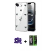 MARSİLYAN™- iPhone 16E Kılıf Yörünge Form - Şeffaf 360 Full Body Arka Koruyucu + Bilvis Titan Kamera Lens - SH