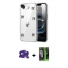 MARSİLYAN™- iPhone 16E Kılıf Yörünge Form - Şeffaf 360 Full Body Arka Koruyucu + Bilvis Titan Kamera Lens - SH
