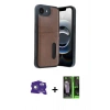 MARSİLYAN™- iPhone 16E Kılıf Yörünge Işık Serisi - Şeffaf 360 Full Body Arka Koruyucu + Bilvis Titan Kamera Lens - BZ