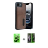 MARSİLYAN™- iPhone 16E Kılıf Yörünge Işık Serisi - Şeffaf 360 Full Body Arka Koruyucu + Raze Metal Kamera Lens - SH