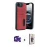 MARSİLYAN™- iPhone 16E Kılıf Yörünge Işık Serisi - Siyah Bilvis 3D Cam Ekran Koruyucu + Bilvis Titan Kamera Lens - BZ