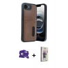MARSİLYAN™- iPhone 16E Kılıf Yörünge Işık Serisi - Siyah Bilvis 3D Cam Ekran Koruyucu + Bilvis Titan Kamera Lens - BZ