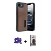 MARSİLYAN™- iPhone 16E Kılıf Yörünge Işık Serisi - Siyah Bilvis Hayalet Cam Ekran Koruyucu + Bilvis Titan Kamera Lens - RW