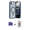 MARSİLYAN™- iPhone 16E Kılıf Yörünge Klasik - Siyah Bilvis 3D Cam Ekran Koruyucu + Bilvis Titan Kamera Lens - BZ