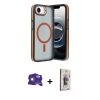 MARSİLYAN™- iPhone 16E Kılıf Yörünge Klasik - Siyah Bilvis 3D Cam Ekran Koruyucu + Bilvis Titan Kamera Lens - BZ