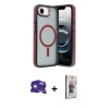 MARSİLYAN™- iPhone 16E Kılıf Yörünge Klasik - Siyah Bilvis 3D Cam Ekran Koruyucu + Bilvis Titan Kamera Lens - BZ