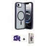 MARSİLYAN™- iPhone 16E Kılıf Yörünge Klasik - Siyah Bilvis 3D Cam Ekran Koruyucu + Bilvis Titan Kamera Lens - BZ