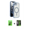 MARSİLYAN™- iPhone 16E Kılıf Zirve Doku Prime - Şeffaf 360 Full Body Arka Koruyucu + Raze Metal Kamera Lens - GS