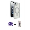 MARSİLYAN™- iPhone 16E Kılıf Zirve Doku Prime - Siyah Bilvis 3D Cam Ekran Koruyucu + Bilvis Titan Kamera Lens - RW