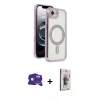 MARSİLYAN™- iPhone 16E Kılıf Zirve Doku Prime - Siyah Bilvis 3D Cam Ekran Koruyucu + Bilvis Titan Kamera Lens - RW