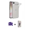 MARSİLYAN™- iPhone 16E Kılıf Zirve Doku - Siyah Bilvis 3D Cam Ekran Koruyucu + Bilvis Titan Kamera Lens - SH