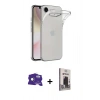 MARSİLYAN™- iPhone 16E Kılıf Zirve Doku - Siyah Bilvis Hayalet Cam Ekran Koruyucu + Bilvis Titan Kamera Lens - RW