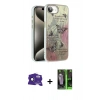 MARSİLYAN™- iPhone 16E Kılıf Zirve Modern Prime - Şeffaf 360 Full Body Arka Koruyucu + Bilvis Titan Kamera Lens - SH