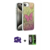 MARSİLYAN™- iPhone 16E Kılıf Zirve Modern Prime - Şeffaf 360 Full Body Arka Koruyucu + Bilvis Titan Kamera Lens - SH