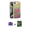 MARSİLYAN™- iPhone 16E Kılıf Zirve Modern Prime - Şeffaf 360 Full Body Arka Koruyucu + Bilvis Titan Kamera Lens - BZ