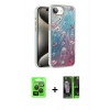 MARSİLYAN™- iPhone 16E Kılıf Zirve Modern Prime - Şeffaf 360 Full Body Arka Koruyucu + Raze Metal Kamera Lens - SH