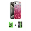 MARSİLYAN™- iPhone 16E Kılıf Zirve Modern Prime - Şeffaf 360 Full Body Arka Koruyucu + Raze Metal Kamera Lens - SH