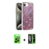 MARSİLYAN™- iPhone 16E Kılıf Zirve Modern Prime - Şeffaf 360 Full Body Arka Koruyucu + Raze Metal Kamera Lens - SH