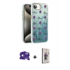 MARSİLYAN™- iPhone 16E Kılıf Zirve Modern Prime - Siyah Bilvis 3D Cam Ekran Koruyucu + Bilvis Titan Kamera Lens - RW