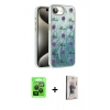 MARSİLYAN™- iPhone 16E Kılıf Zirve Modern Prime - Siyah Bilvis 3D Cam Ekran Koruyucu + Raze Metal Kamera Lens - SH