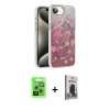 MARSİLYAN™- iPhone 16E Kılıf Zirve Modern Prime - Siyah Bilvis Hayalet Cam Ekran Koruyucu + Raze Metal Kamera Lens - GS